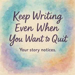 keep writing when you want to quit