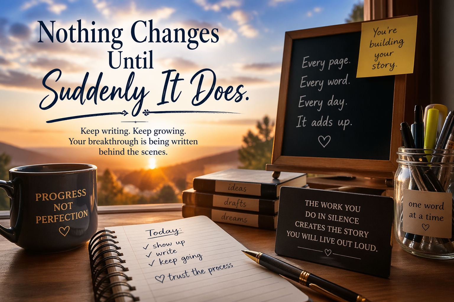 Writing Progress 5 Big Reasons Nothing Changes Until it Does